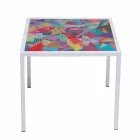 Modern 50x50cm coffee table in Nina metal, made in Italy Viadurini
