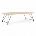 Homemotion Modern Coffee Table with Wooden Top - Accino
