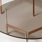 Modern Coffee Table with Glass Top Made in Italy - Cinci Viadurini