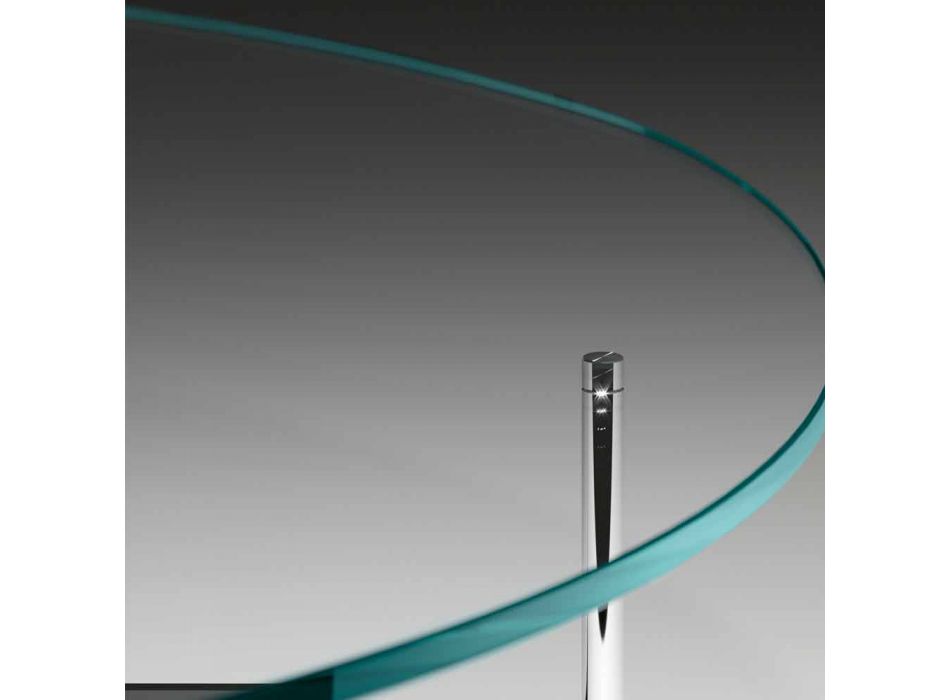 Modern Coffee Table with Glass Top Made in Italy - Cinci Viadurini
