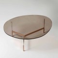 Modern Coffee Table with Glass Top Made in Italy - Cinci