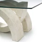 Modern stone and glass coffee table - Austin Viadurini