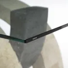 Modern stone and glass coffee table - Austin Viadurini