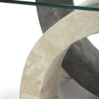 Modern stone and glass coffee table - Austin Viadurini