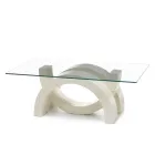 Modern stone and glass coffee table - Austin Viadurini