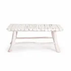 Homemotion Modern Coffee Table in Bleached Teak Branches - Bambo Viadurini