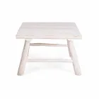 Homemotion Modern Coffee Table in Bleached Teak Branches - Bambo Viadurini