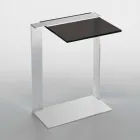 Modern Metal and Smoked or Clear Glass Coffee Table Made in Italy - Teilor Viadurini