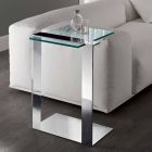 Modern Metal and Smoked or Clear Glass Coffee Table Made in Italy - Teilor Viadurini