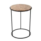 Modern Round Coffee Table in High Quality Metal and Marble - Raphael Viadurini