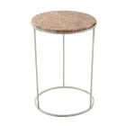 Modern Round Coffee Table in High Quality Metal and Marble - Raphael Viadurini