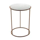 Modern Round Coffee Table in High Quality Metal and Marble - Raphael Viadurini