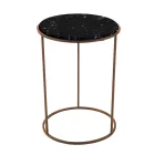 Modern Round Coffee Table in High Quality Metal and Marble - Raphael Viadurini
