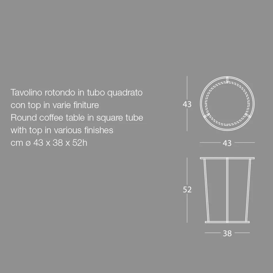 Modern Round Coffee Table in High Quality Metal and Marble - Raphael Viadurini