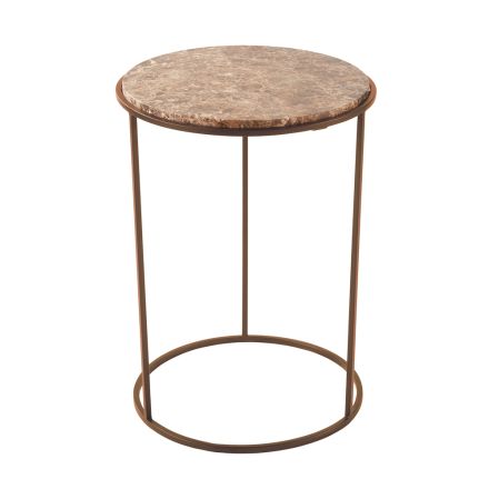 Modern Round Coffee Table in High Quality Metal and Marble - Raphael Viadurini