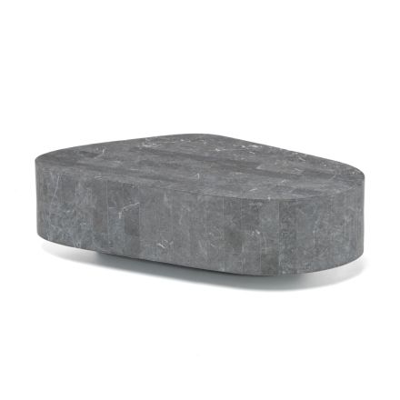 Modern Coffee Table Shaped in Fossil Stone - Bowie Viadurini