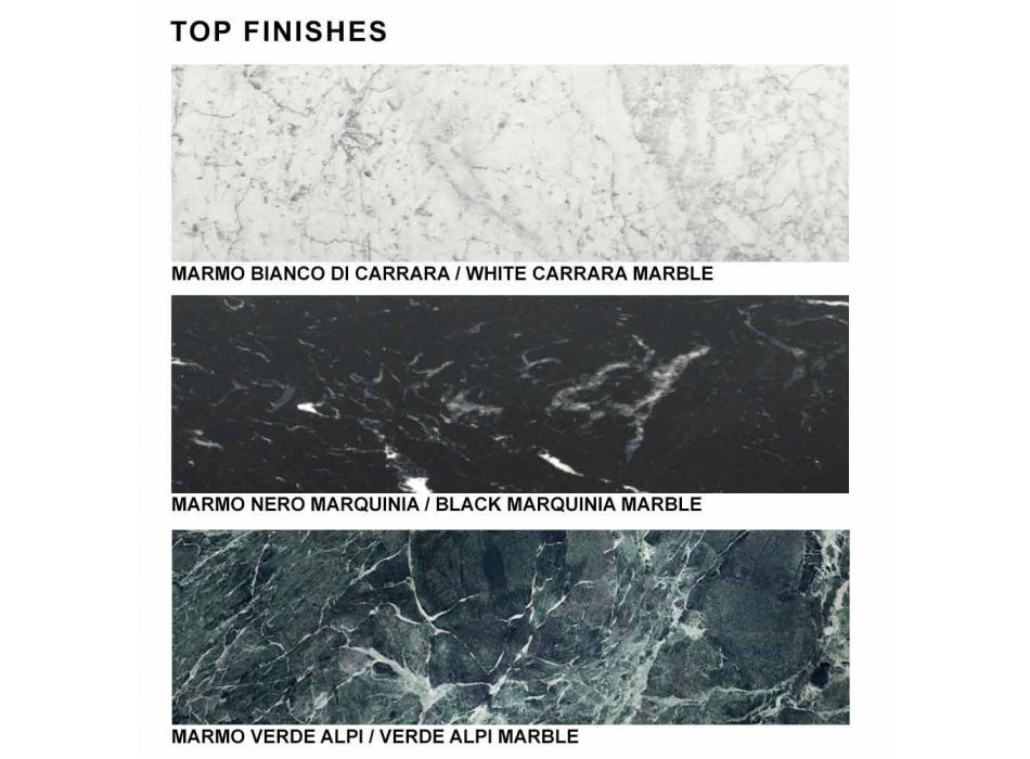 Oval Coffee Table Carrara Marble or Marquinia Made in Italy – Dollars Viadurini