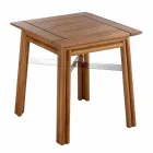 Outdoor Coffee Table in Natural or Black Wood, 2 Sizes - Suzana Viadurini