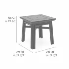 Outdoor Coffee Table in Natural or Black Wood, 2 Sizes - Suzana Viadurini