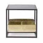 Homemotion Square Coffee Table with Glass Top - Sigismondo Viadurini
