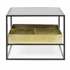 Homemotion Square Coffee Table with Glass Top - Sigismondo Viadurini