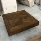Square Coffee Table in Recycled Tropical Wood - Slide Viadurini