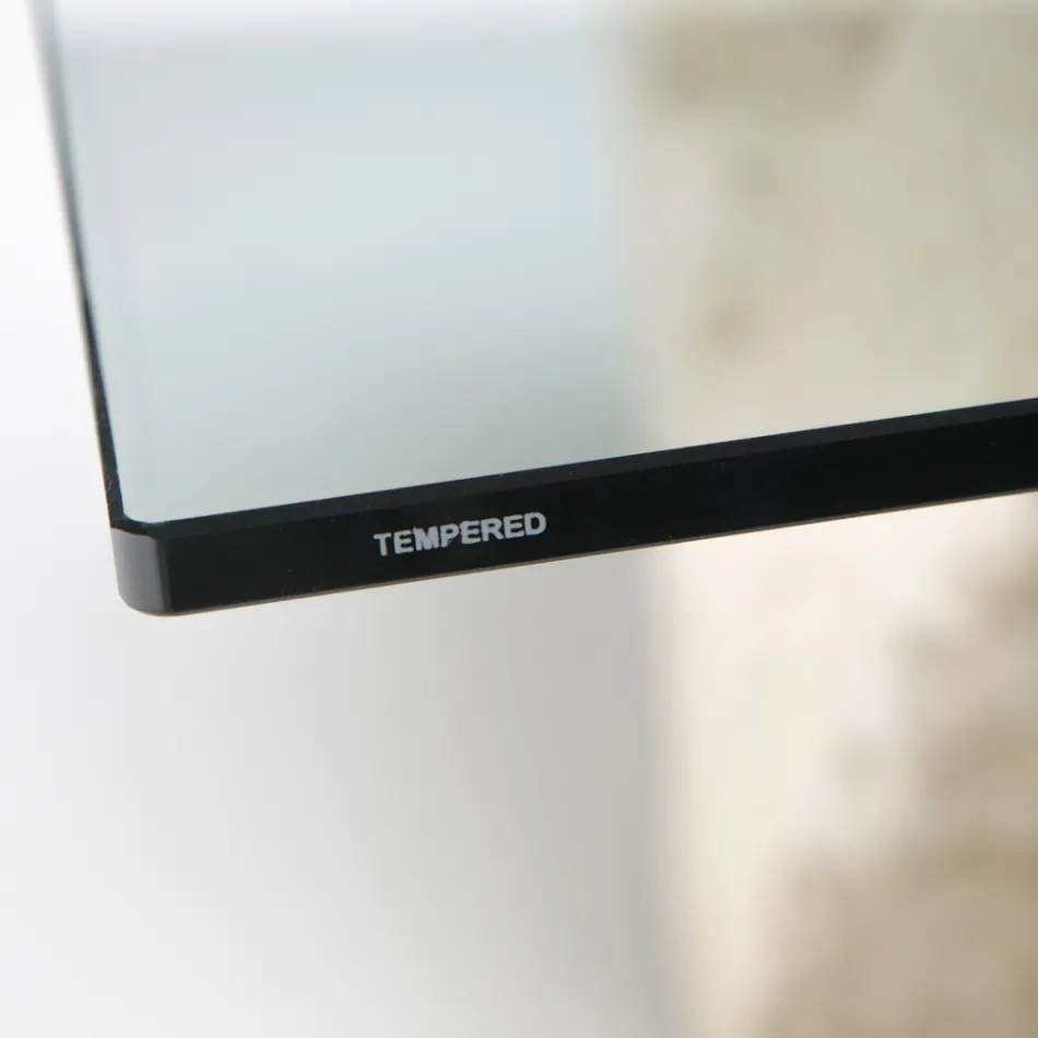 Rectangular Coffee Table with White Fossil Stone Base - Gardenia Viadurini