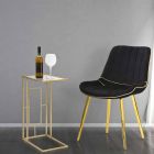 Rectangular Coffee Table in Modern Iron and Glass - Albertino Viadurini