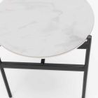 Modern Design Ceramic and Metal Round Coffee Table - Gaduci Viadurini