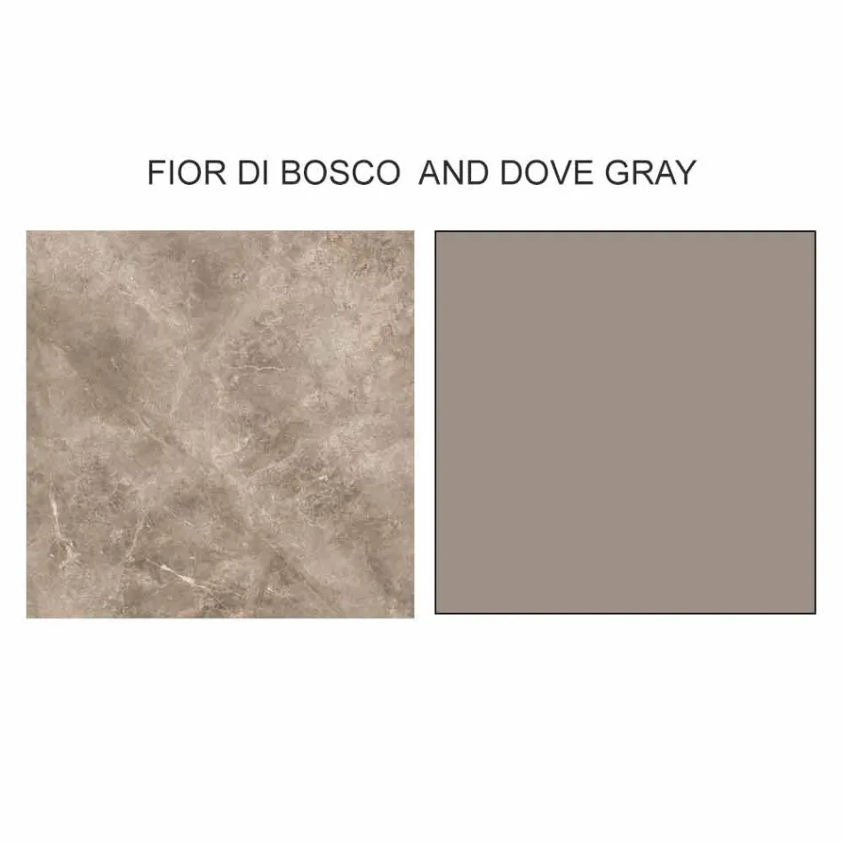 Round Design Coffee Table in Stoneware and Ash Made in Italy - Bering Viadurini