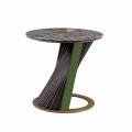 Luxury Round Coffee Table in Gres and Ash Made in Italy - Bering