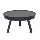 Round Design Coffee Table in Solid Wood and Metal - Salerno Viadurini