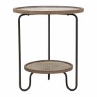 Round Coffee Table in Iron and MDF of Modern Design - Luther Viadurini