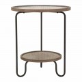 Round Coffee Table in Iron and MDF of Modern Design - Luther