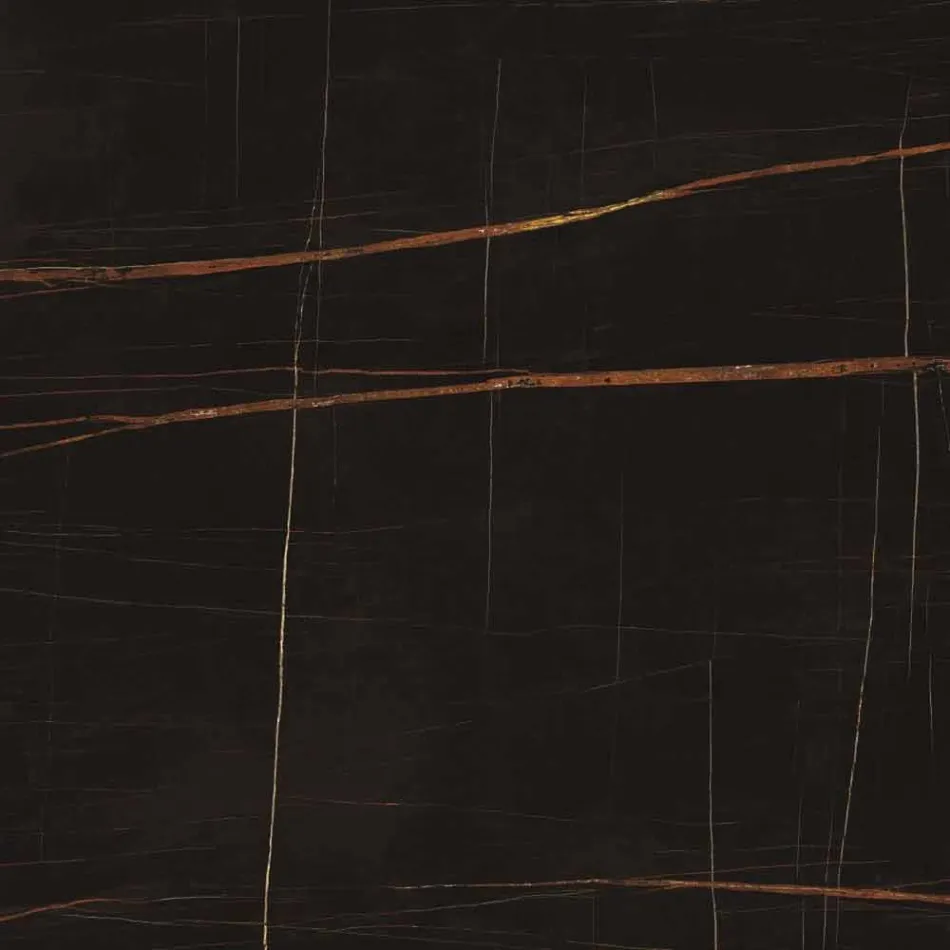 Round Coffee Table in Gres and Modern Metal Made in Italy - Albert Viadurini