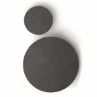 Round Coffee Table in Mdf with Metal Structure Made in Italy - Aloe Viadurini