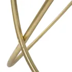 Round Coffee Table in Black Glass and Gold Finish Iron - Rebel Viadurini