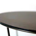 Round Coffee Table Made in Stoneware and Steel Made in Italy - Paini Viadurini