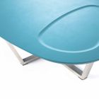 Modern Shaped Lounge Table in Mdf and Chrome Metal - Pimpa Viadurini