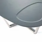 Modern Shaped Lounge Table in Mdf and Chrome Metal - Pimpa Viadurini