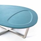 Modern Shaped Lounge Table in Mdf and Chrome Metal - Pimpa Viadurini