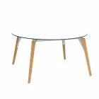 Round Wooden Coffee Table and Hpl Top in 2 Sizes - Faz Wood by Vondom Viadurini