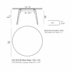 Round Wooden Coffee Table and Hpl Top in 2 Sizes - Faz Wood by Vondom Viadurini