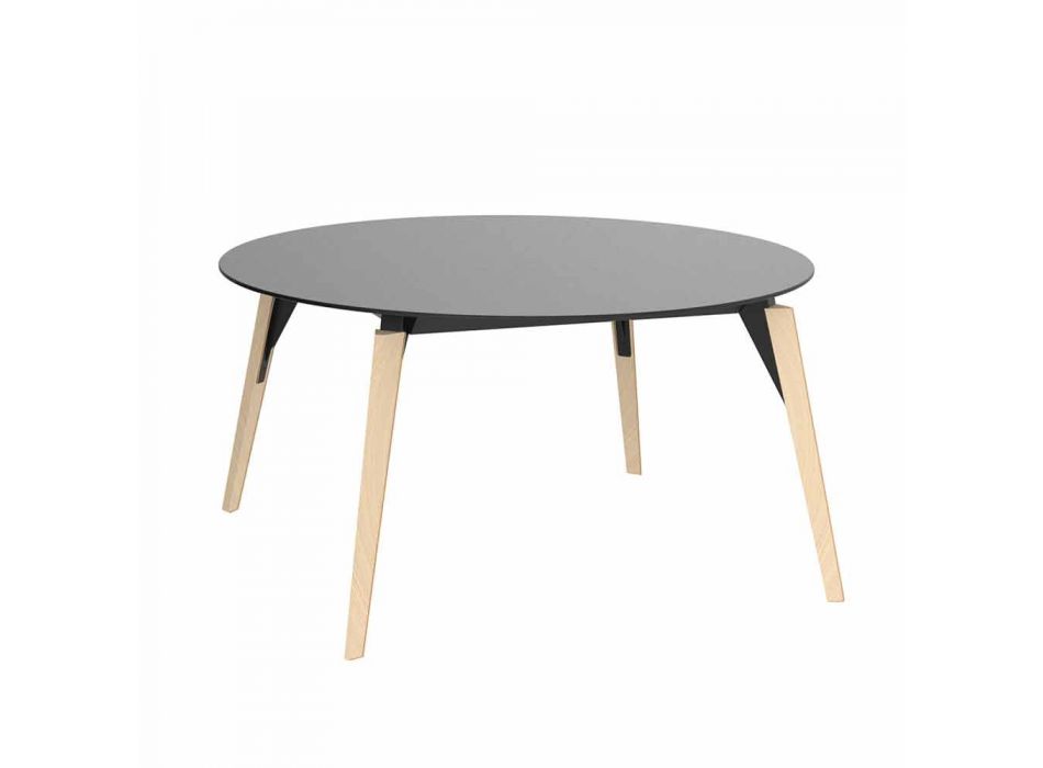 Round Wooden Coffee Table and Hpl Top in 2 Sizes - Faz Wood by Vondom Viadurini