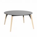 Round Wooden Coffee Table and Hpl Top in 2 Sizes - Faz Wood by Vondom