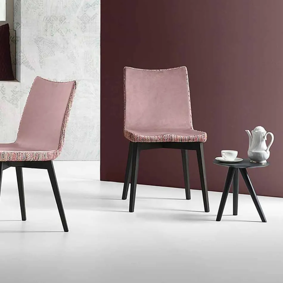 Round Coffee Table in Black Gray Lacquered Wood Made in Italy - Stuttgart Viadurini