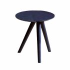 Round Coffee Table in Black Gray Lacquered Wood Made in Italy - Stuttgart Viadurini