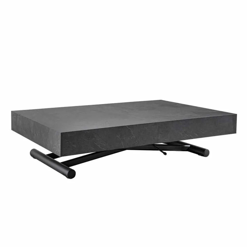 Transformable Coffee Table with Wooden Top Slate Finish - Ademo Viadurini