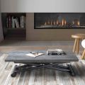 Transformable Metal Coffee Table with Melamine Top - Sandero