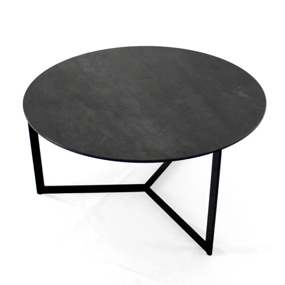 Coffee Table in Steel and Porcelain Stoneware Made in Italy - Aspira Viadurini